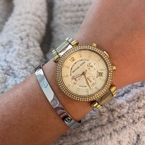 Michael Kors Women's Gold & Tortoise Watch
